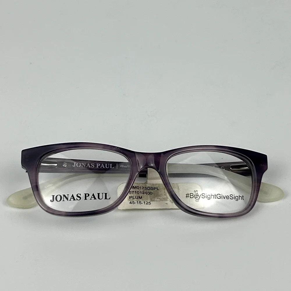 Jonas Paul MM0173OSPL Girls Kids Eyeglasses Frame Plum Full Rim 45-15-125 mm